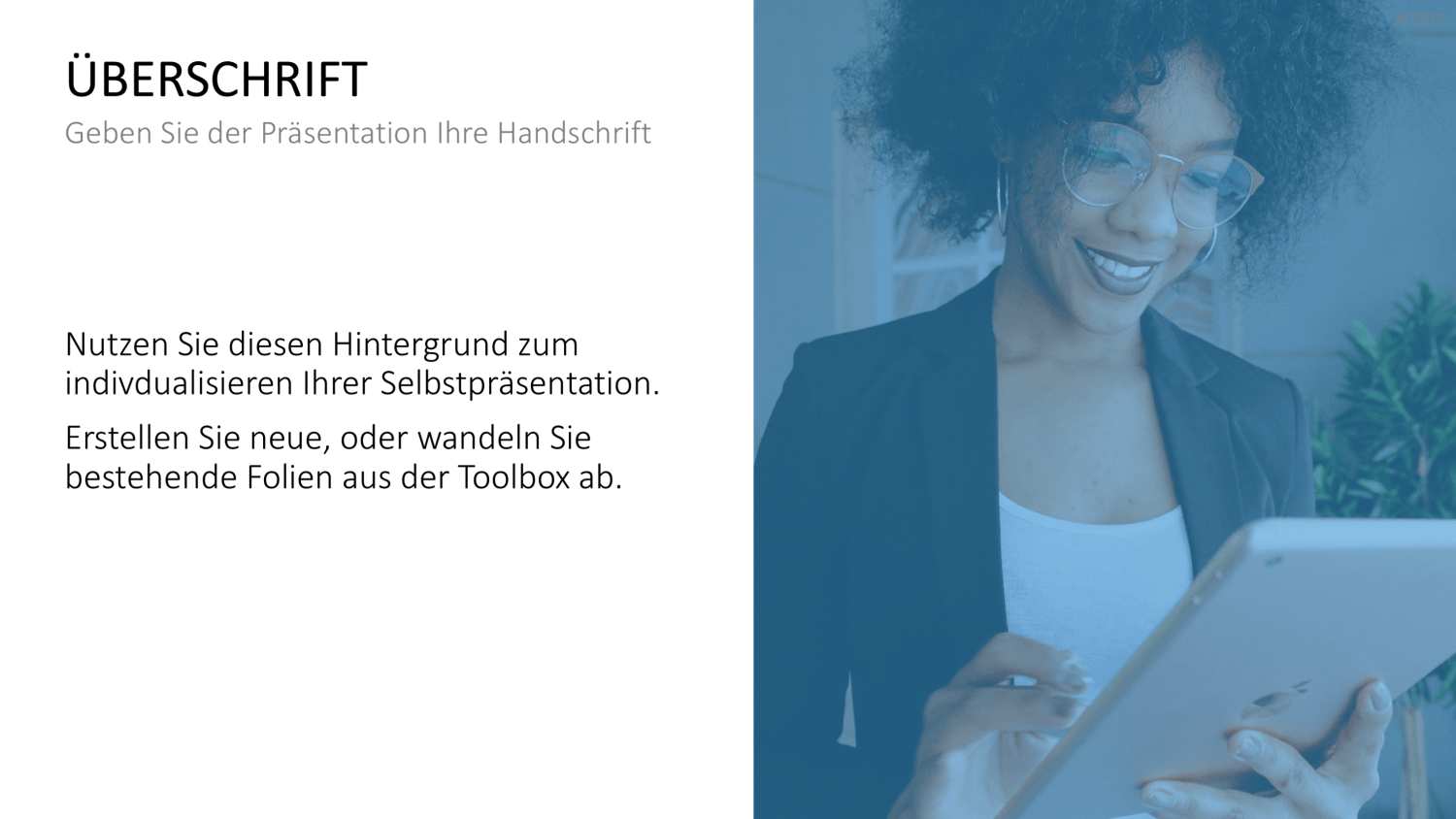 Selbstpräsentation - Geschäftsfrau PowerPoint-Vorlage