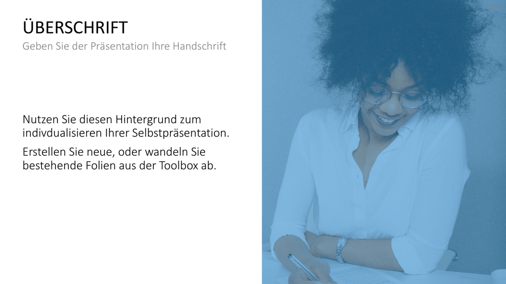 Selbstpräsentation - Geschäftsfrau PowerPoint-Vorlage