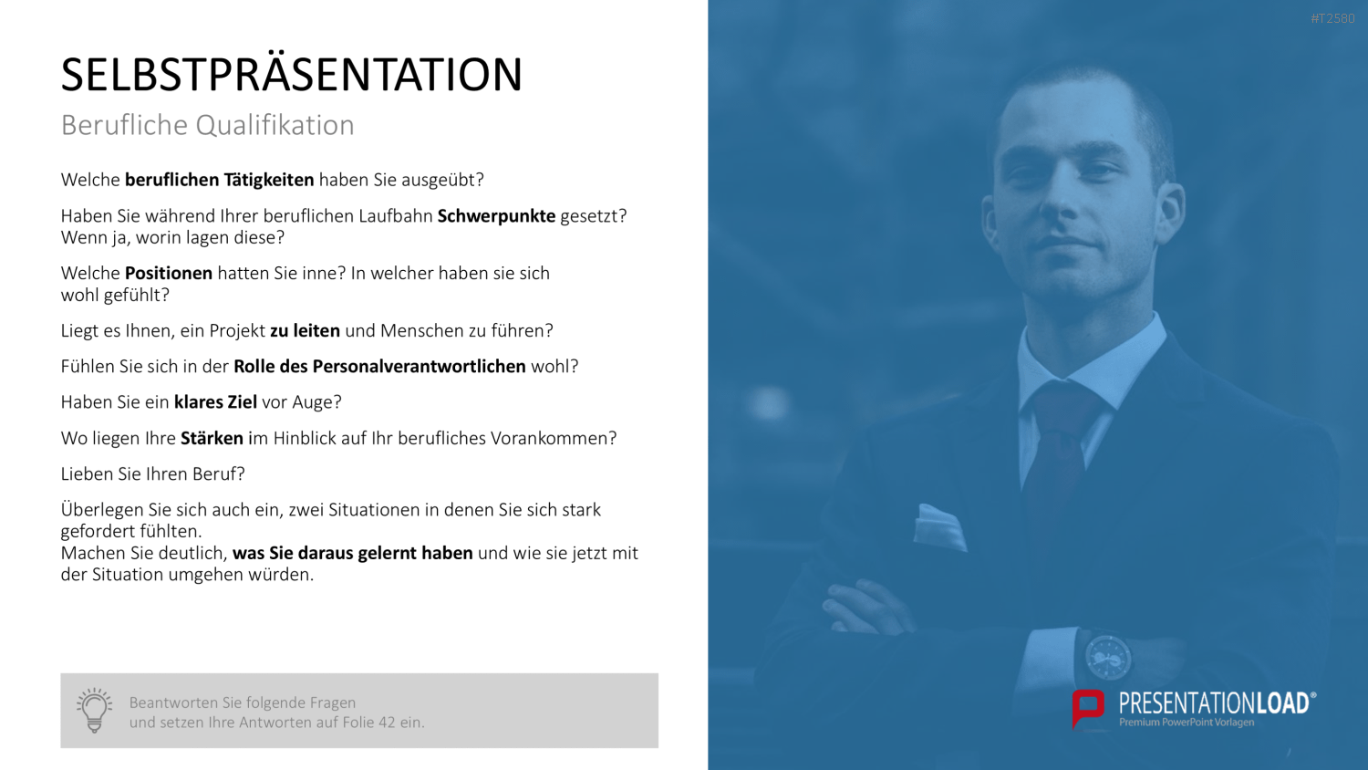 Selbstpräsentation - Geschäftsmann PowerPoint-Vorlage