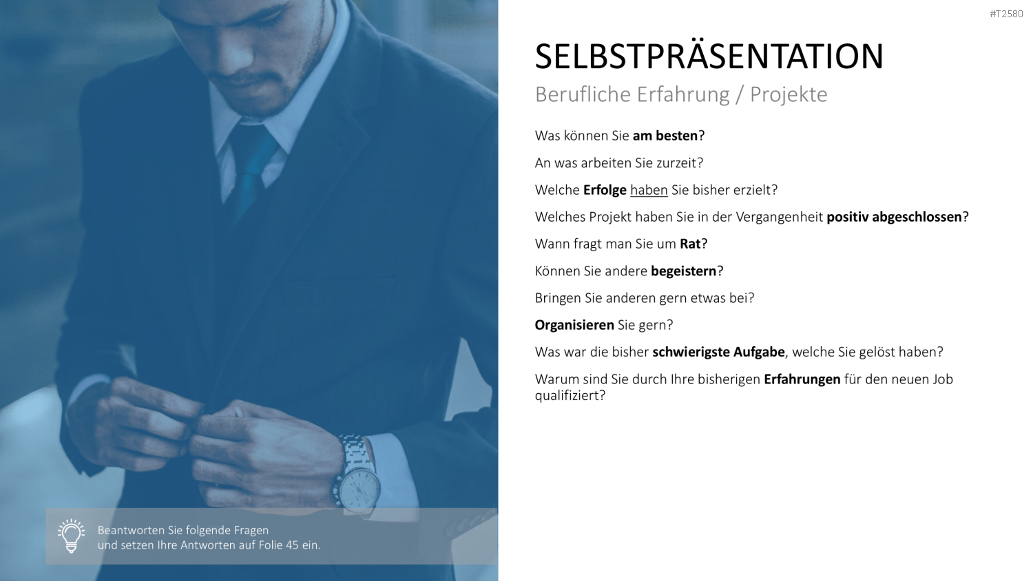 Selbstpräsentation - Geschäftsmann PowerPoint-Vorlage