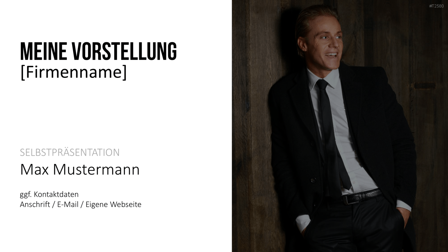 Selbstpräsentation - Geschäftsmann PowerPoint-Vorlage