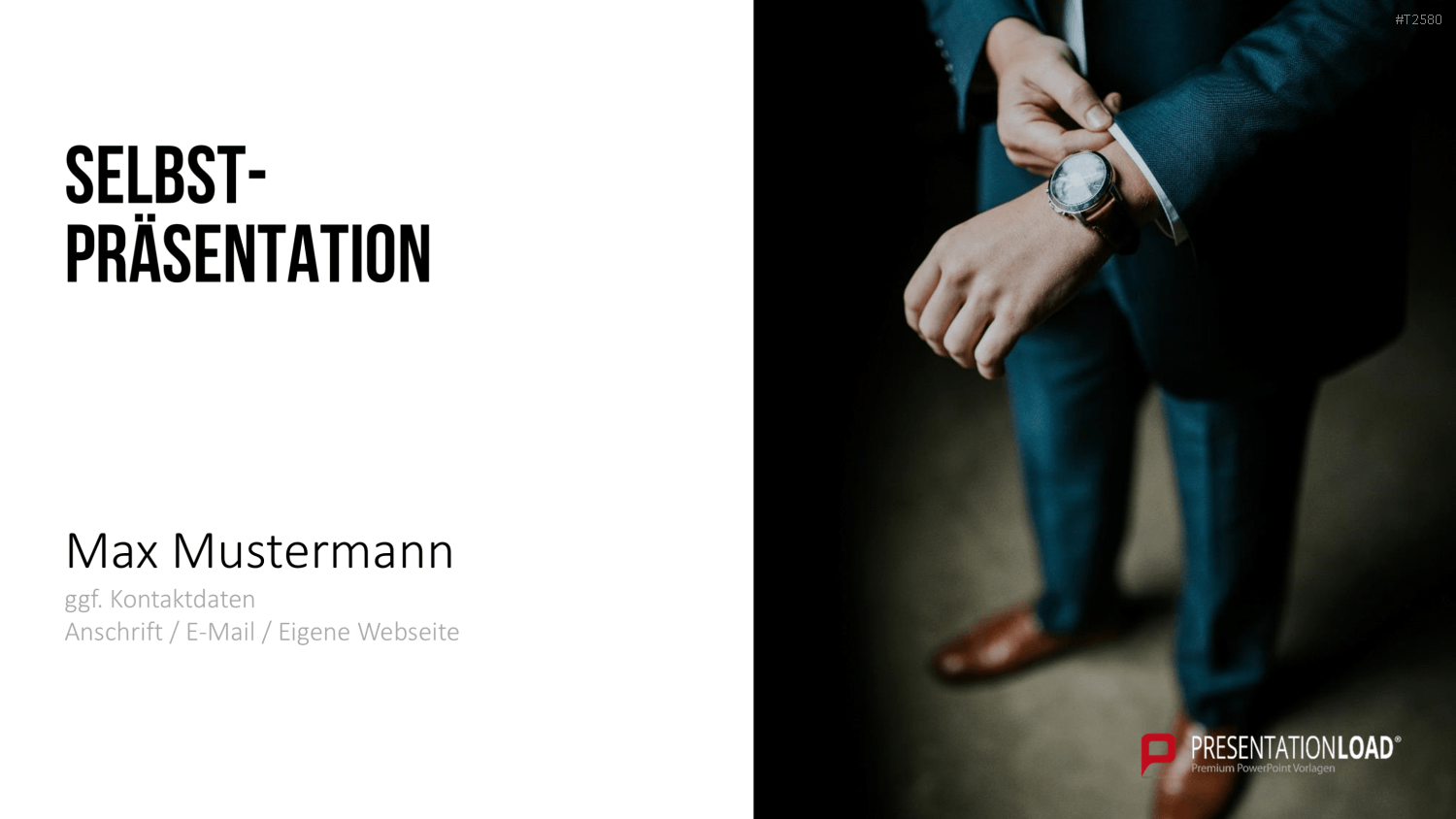Selbstpräsentation - Geschäftsmann PowerPoint-Vorlage