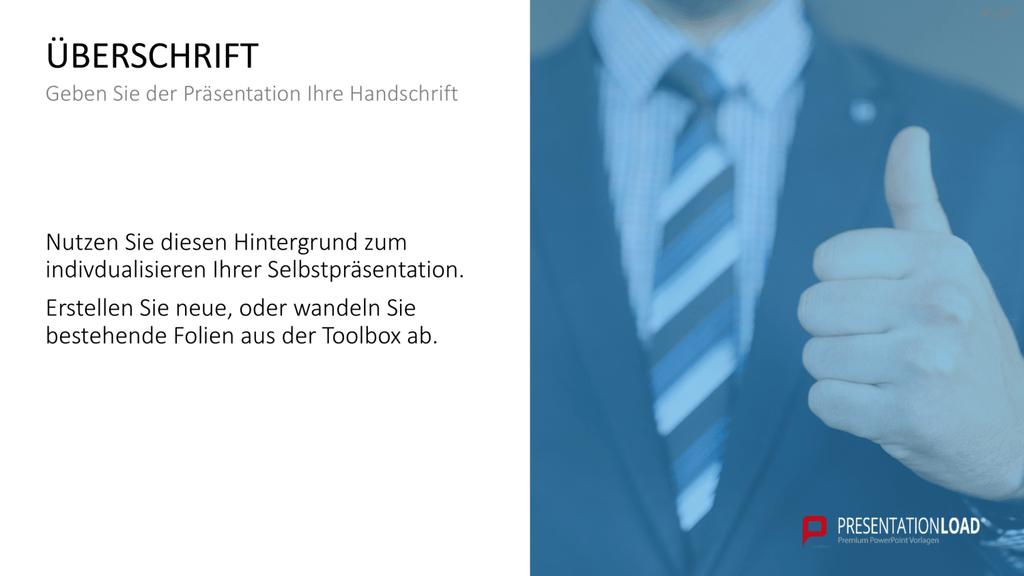 Selbstpräsentation - Geschäftsmann PowerPoint-Vorlage