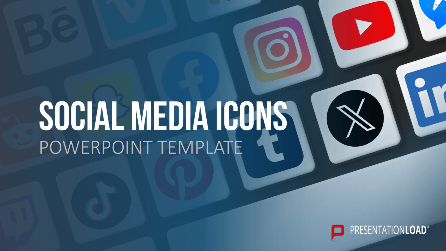 Social-Media-Icons – Tastatur PowerPoint-Vorlage