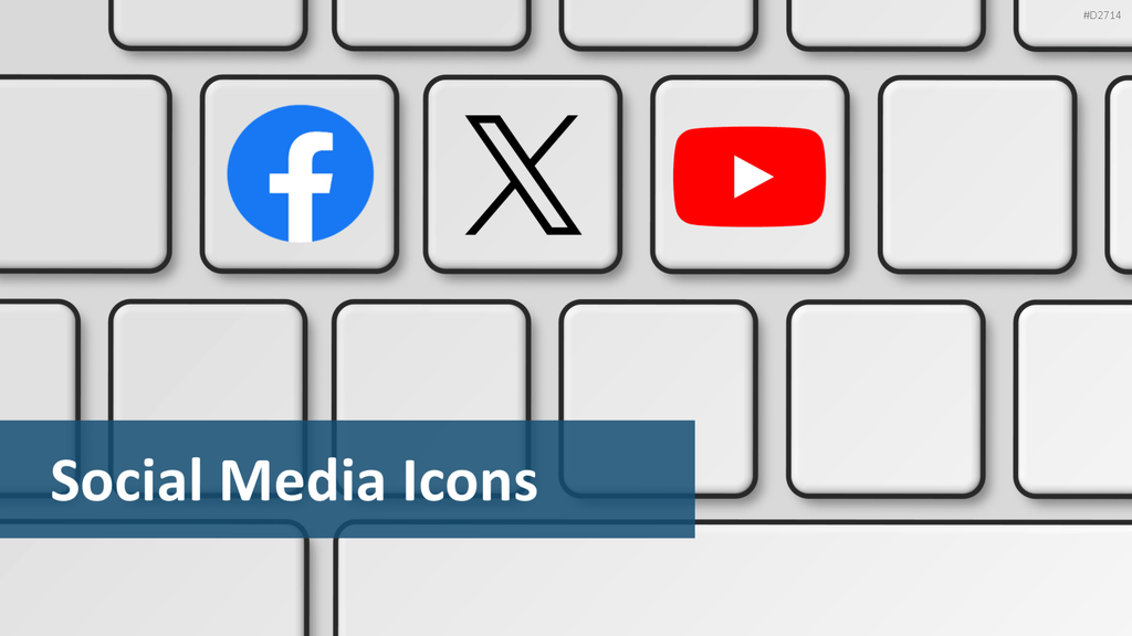 Social-Media-Icons – Tastatur PowerPoint-Vorlage