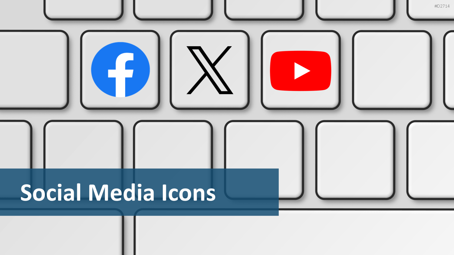 Social-Media-Icons – Tastatur PowerPoint-Vorlage