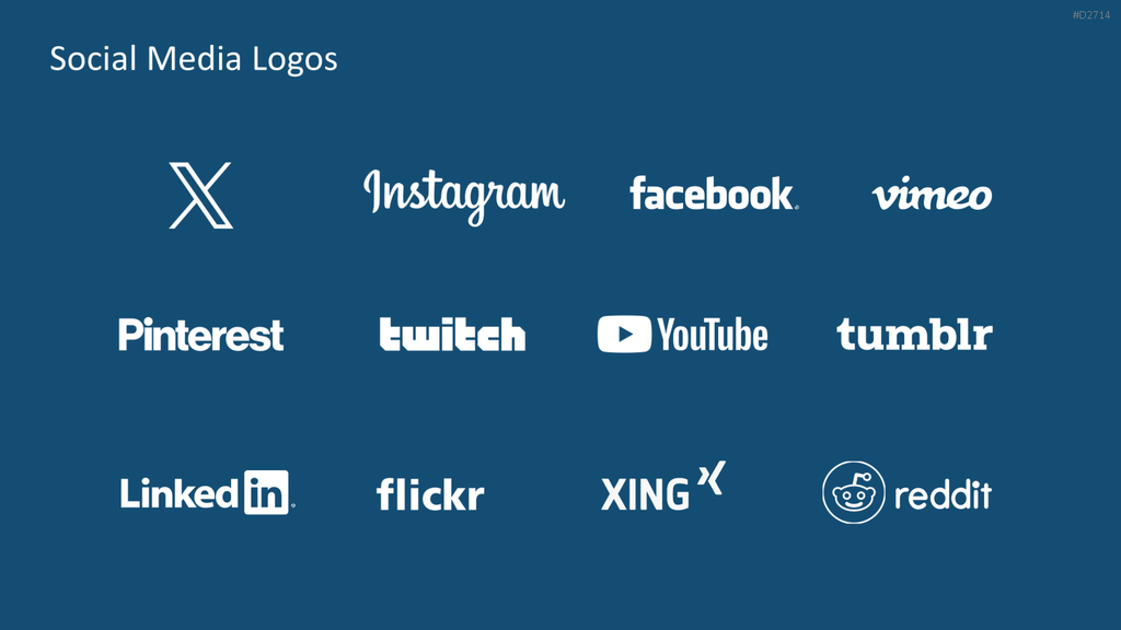 Social-Media-Icons – Tastatur PowerPoint-Vorlage