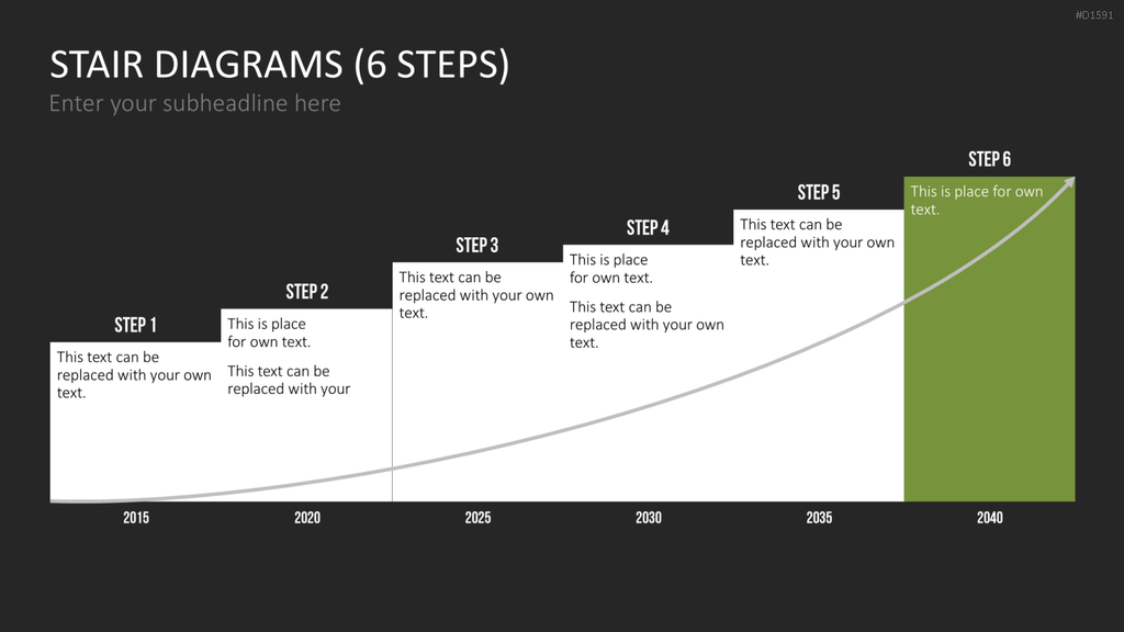 Stufen-Diagramme PowerPoint-Vorlage