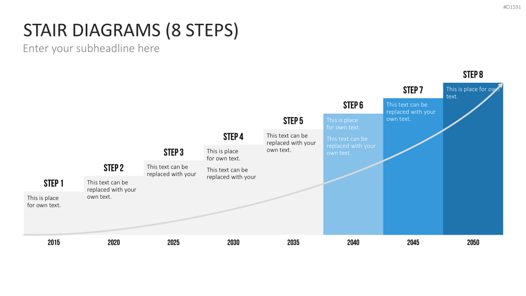 Stufen-Diagramme PowerPoint-Vorlage