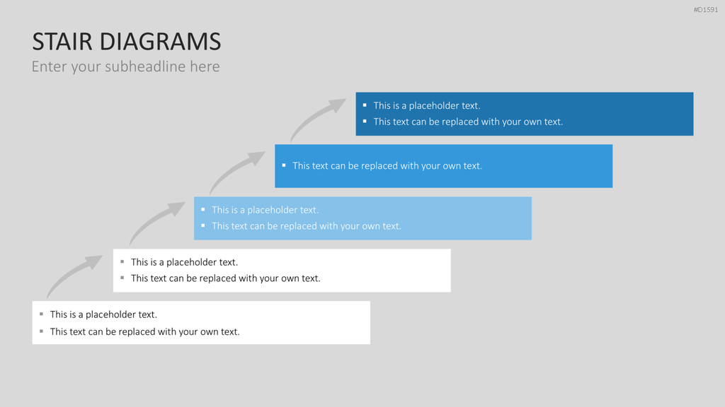 Stufen-Diagramme PowerPoint-Vorlage