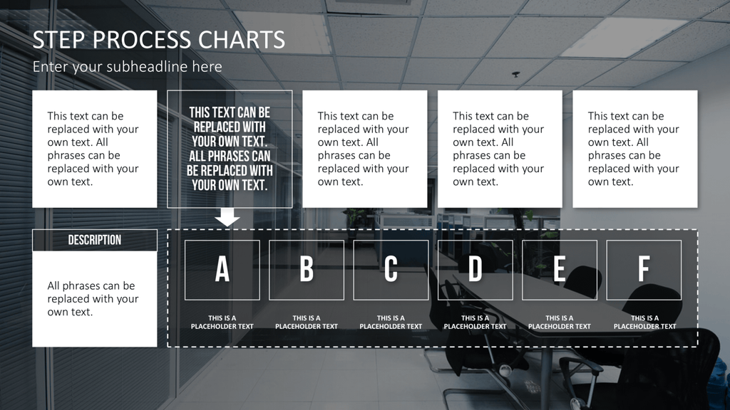 Prozess-Schritte – Text-Boxen PowerPoint-Vorlage