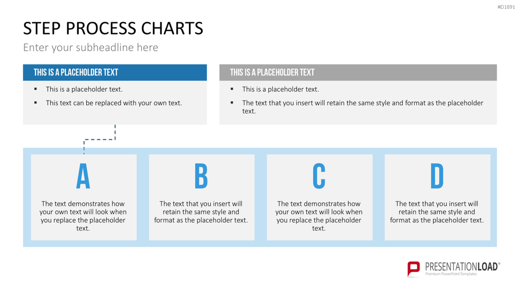 Prozess-Schritte – Text-Boxen PowerPoint-Vorlage