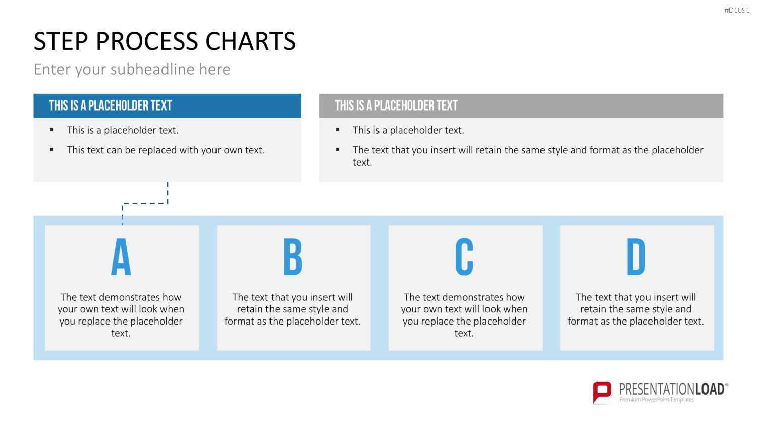 Prozess-Schritte – Text-Boxen PowerPoint-Vorlage