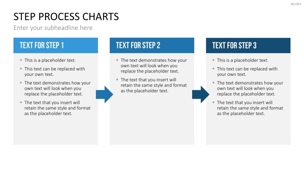 Prozess-Schritte – Text-Boxen PowerPoint-Vorlage
