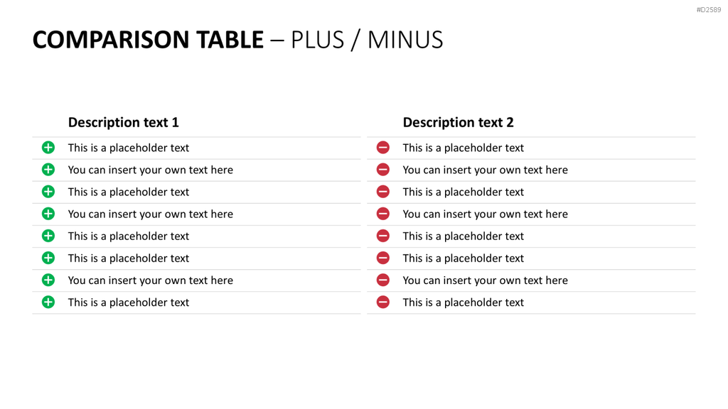 Tabellen PowerPoint-Vorlage