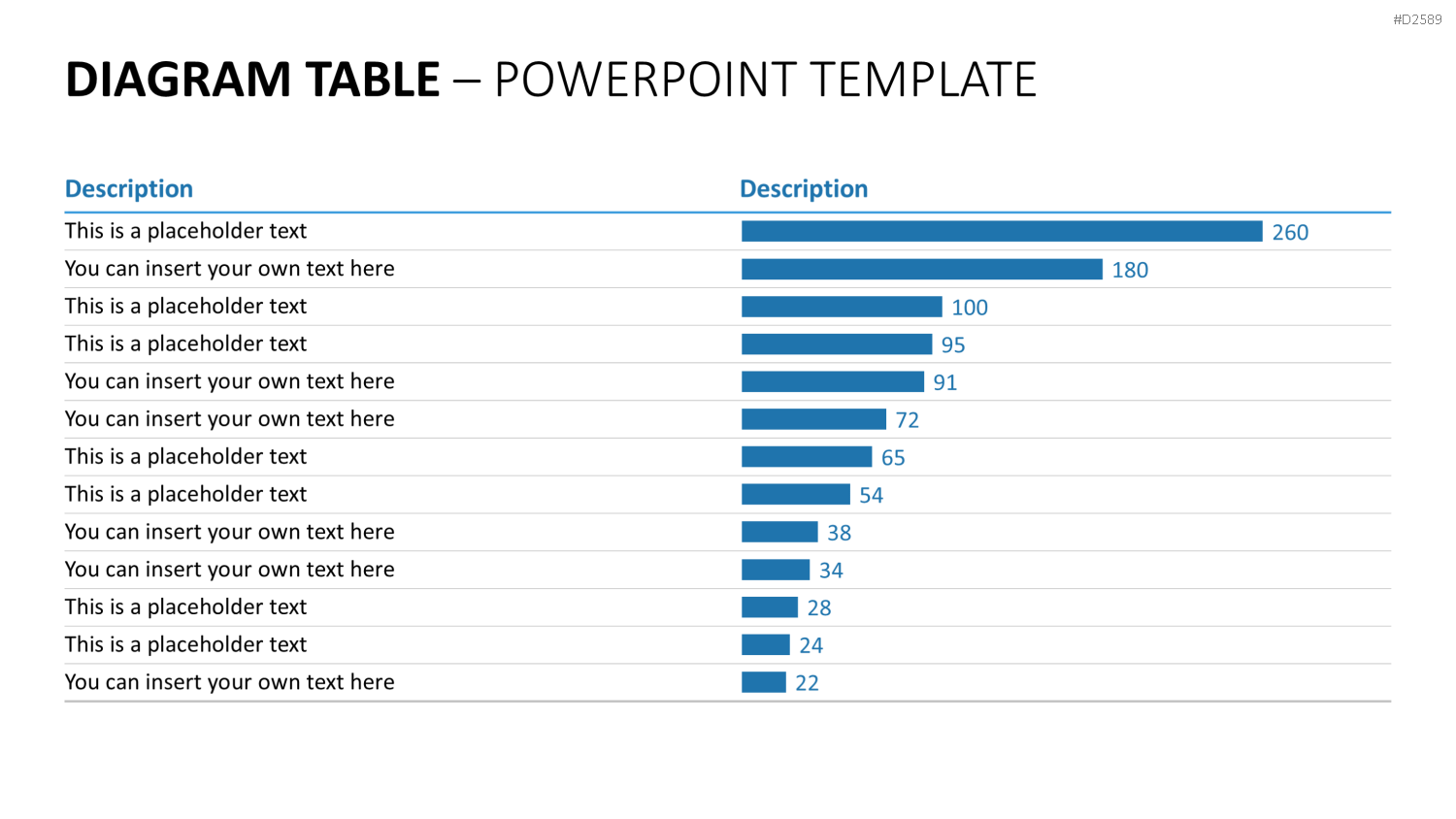 Tabellen PowerPoint-Vorlage