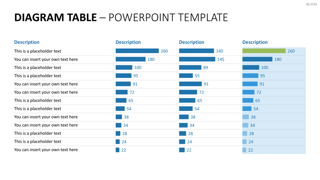Tabellen PowerPoint-Vorlage