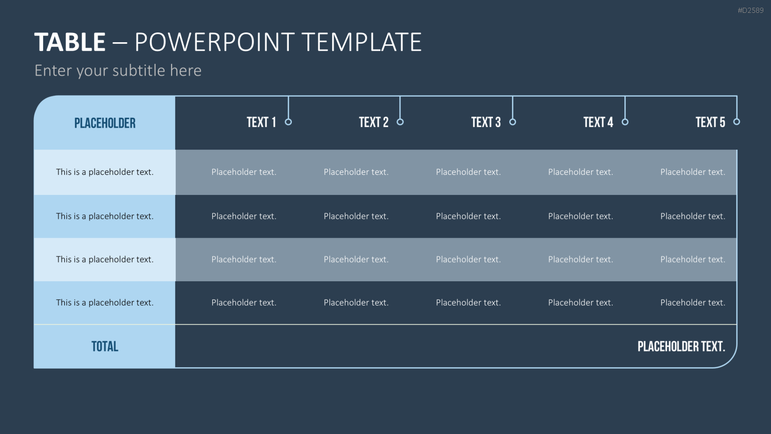 Tabellen PowerPoint-Vorlage