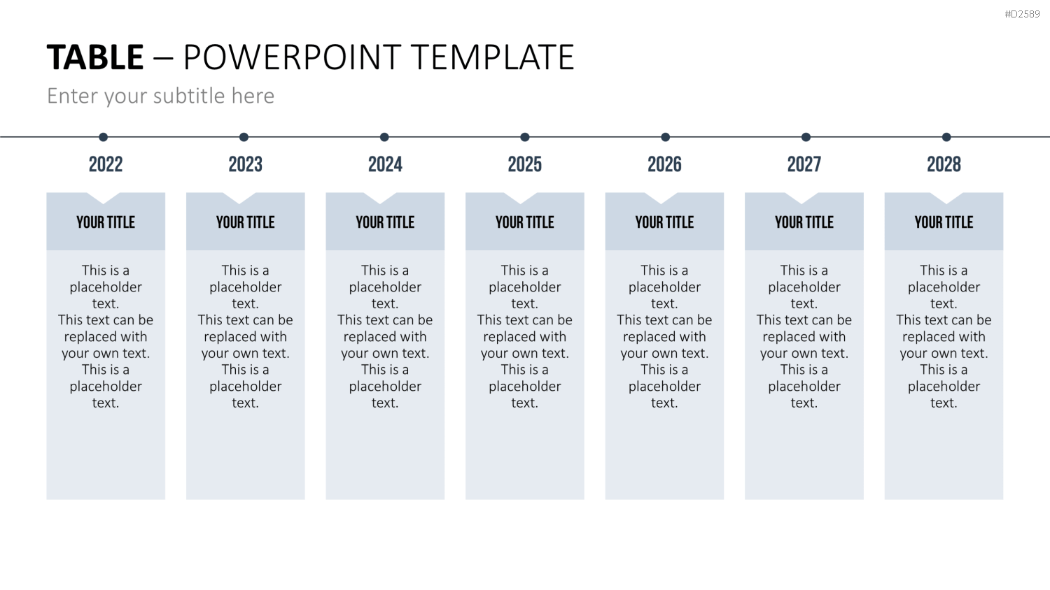 Tabellen PowerPoint-Vorlage