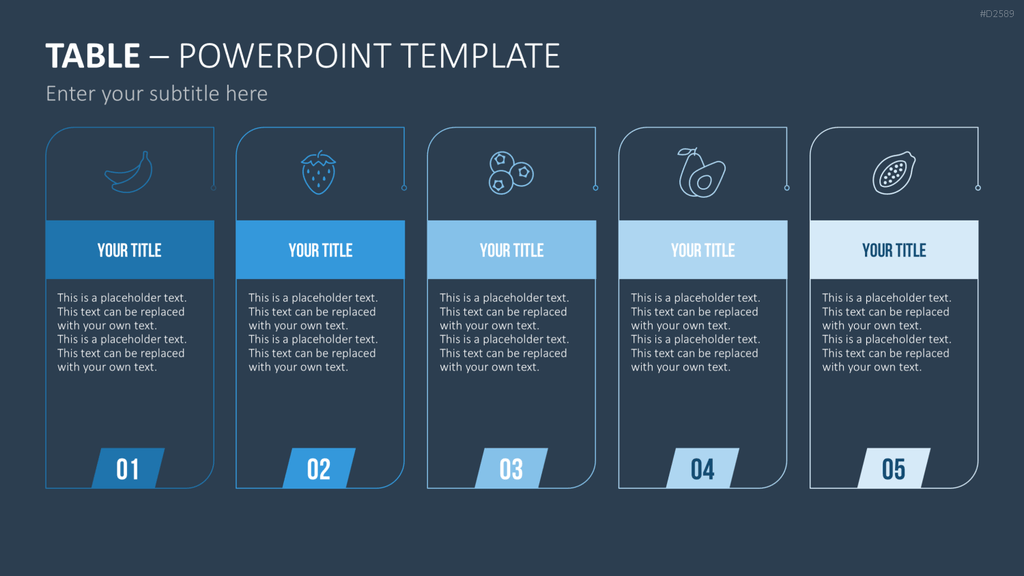 Tabellen PowerPoint-Vorlage
