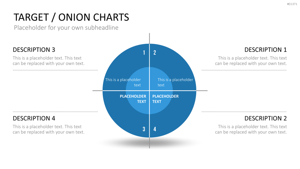 Zielscheiben-Charts PowerPoint-Vorlage
