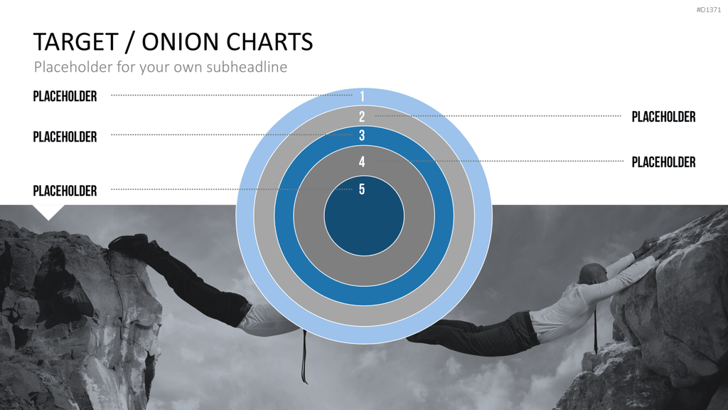 Zielscheiben-Charts PowerPoint-Vorlage