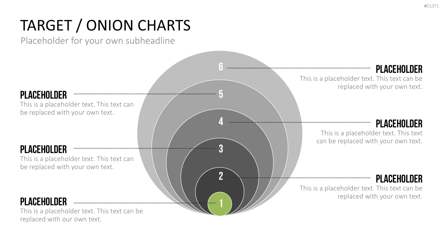 Zielscheiben-Charts PowerPoint-Vorlage