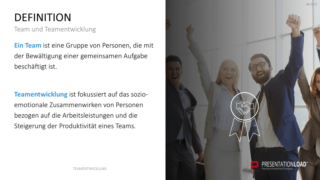 Teamentwicklung PowerPoint-Vorlage