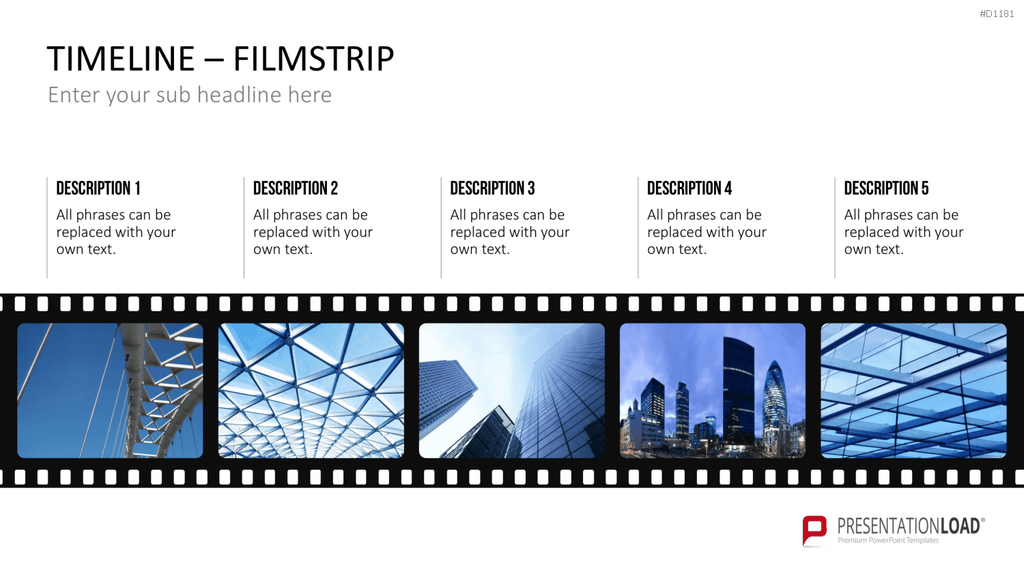 Timelines - Filmstreifen PowerPoint-Vorlage