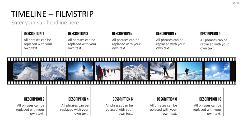 Timelines - Filmstreifen PowerPoint-Vorlage