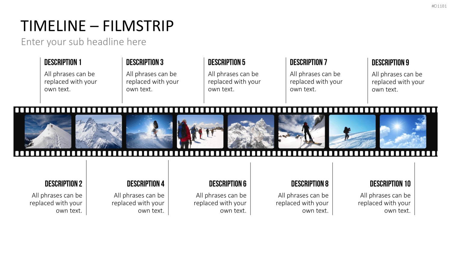 Timelines - Filmstreifen PowerPoint-Vorlage