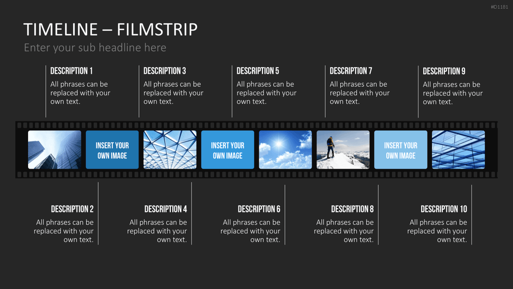 Timelines - Filmstreifen PowerPoint-Vorlage