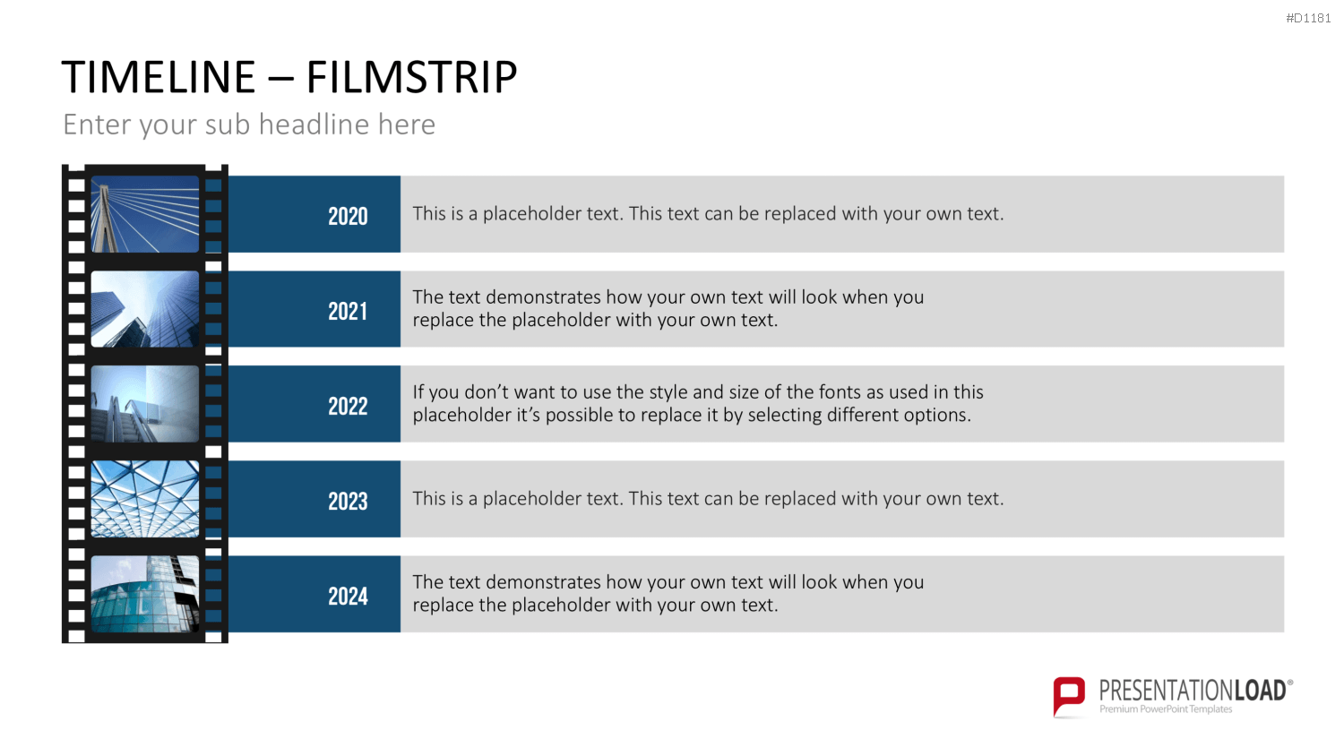 Timelines - Filmstreifen PowerPoint-Vorlage