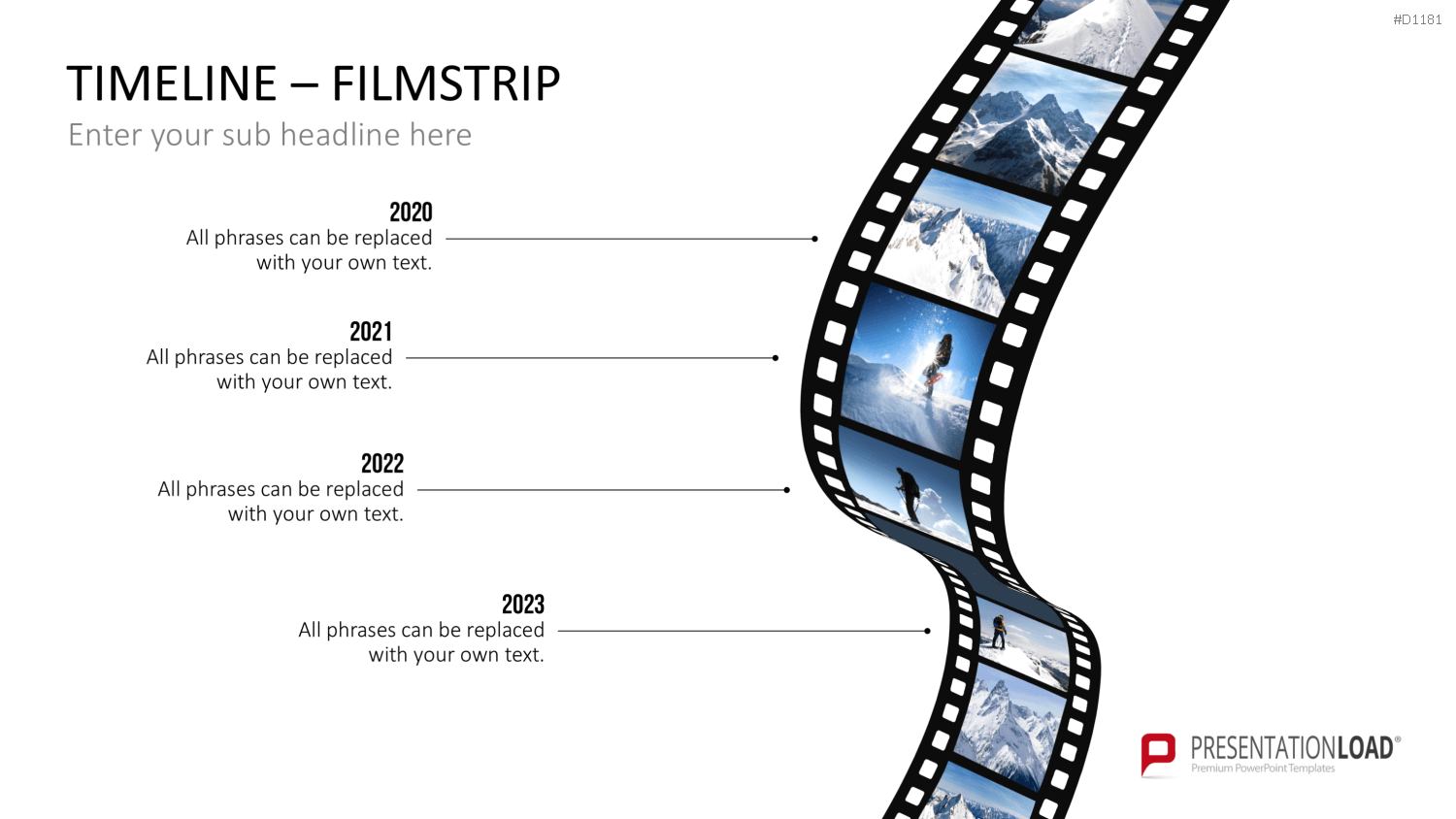 Timelines - Filmstreifen PowerPoint-Vorlage