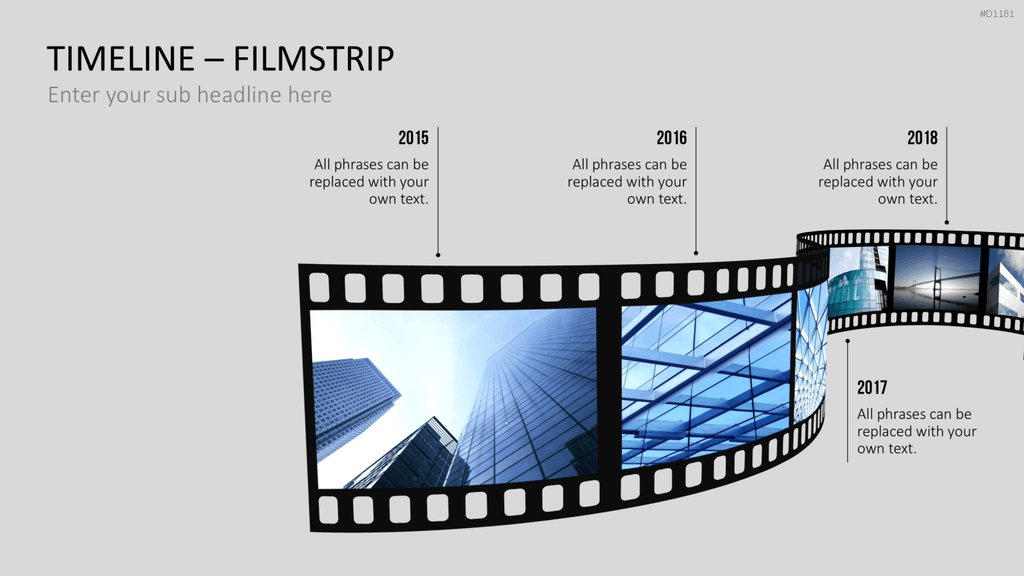 Timelines - Filmstreifen PowerPoint-Vorlage