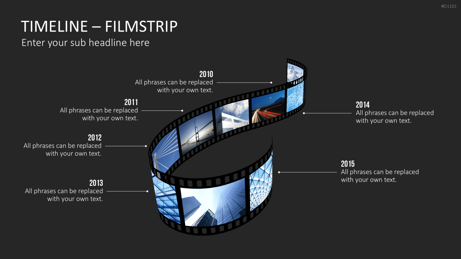 Timelines - Filmstreifen PowerPoint-Vorlage
