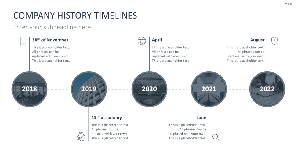 Zeitstrahl-Vorlagen-Paket (Timeline-Bundle) PowerPoint-Vorlage