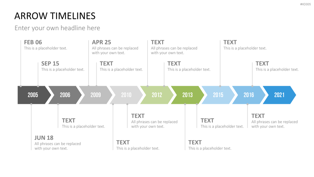 Zeitstrahl-Vorlagen-Paket (Timeline-Bundle) PowerPoint-Vorlage