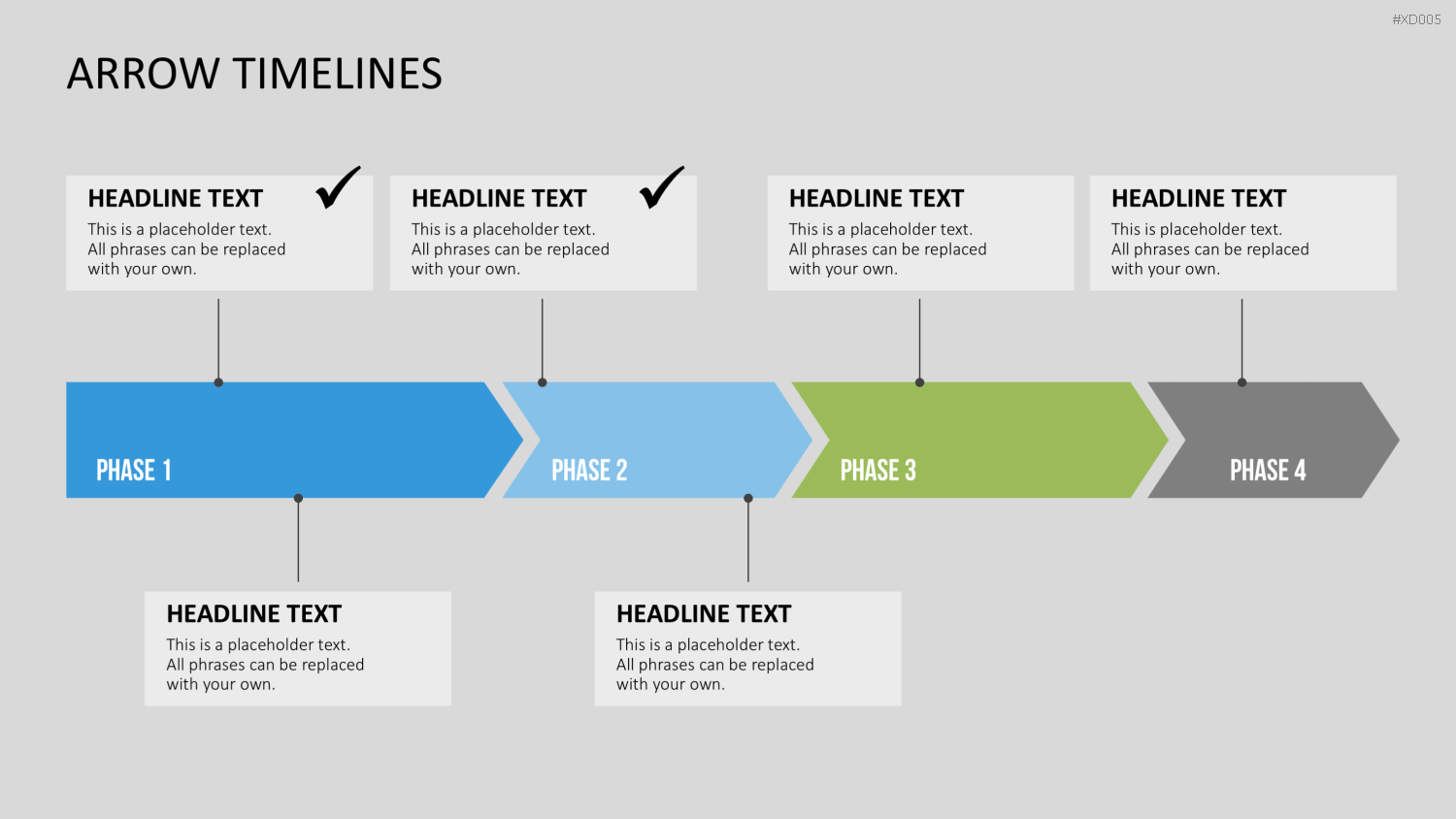 Zeitstrahl-Vorlagen-Paket (Timeline-Bundle) PowerPoint-Vorlage
