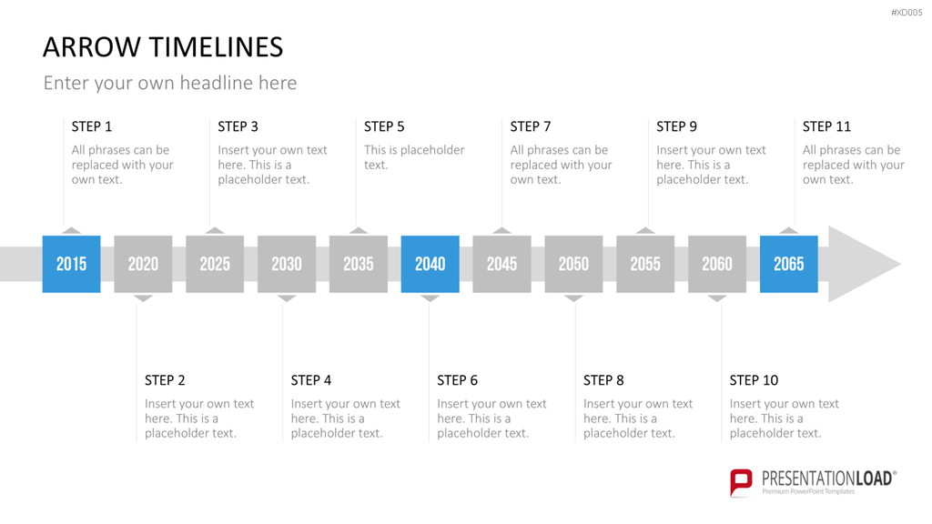 Zeitstrahl-Vorlagen-Paket (Timeline-Bundle) PowerPoint-Vorlage
