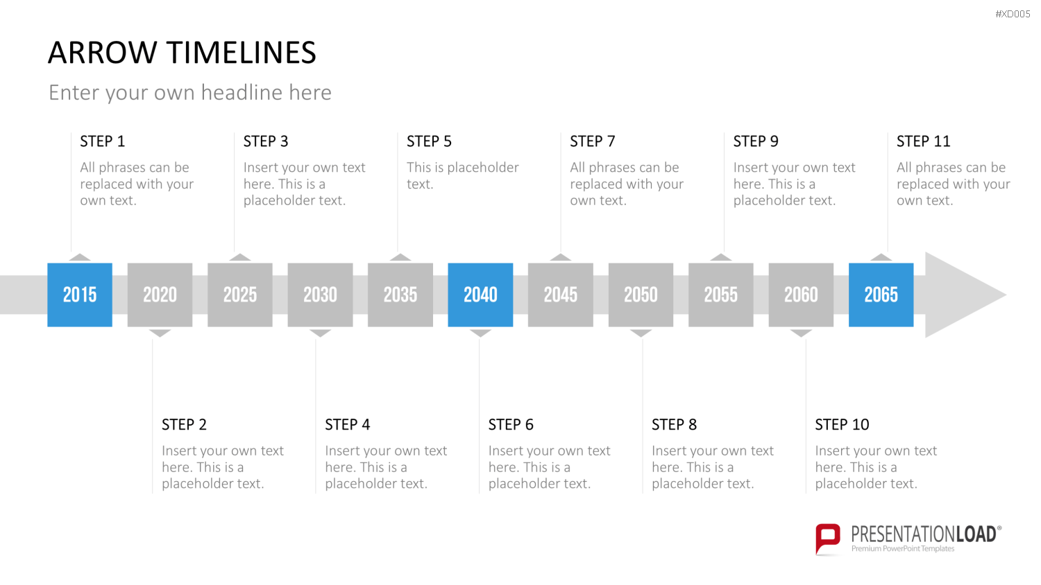 Zeitstrahl-Vorlagen-Paket (Timeline-Bundle) PowerPoint-Vorlage