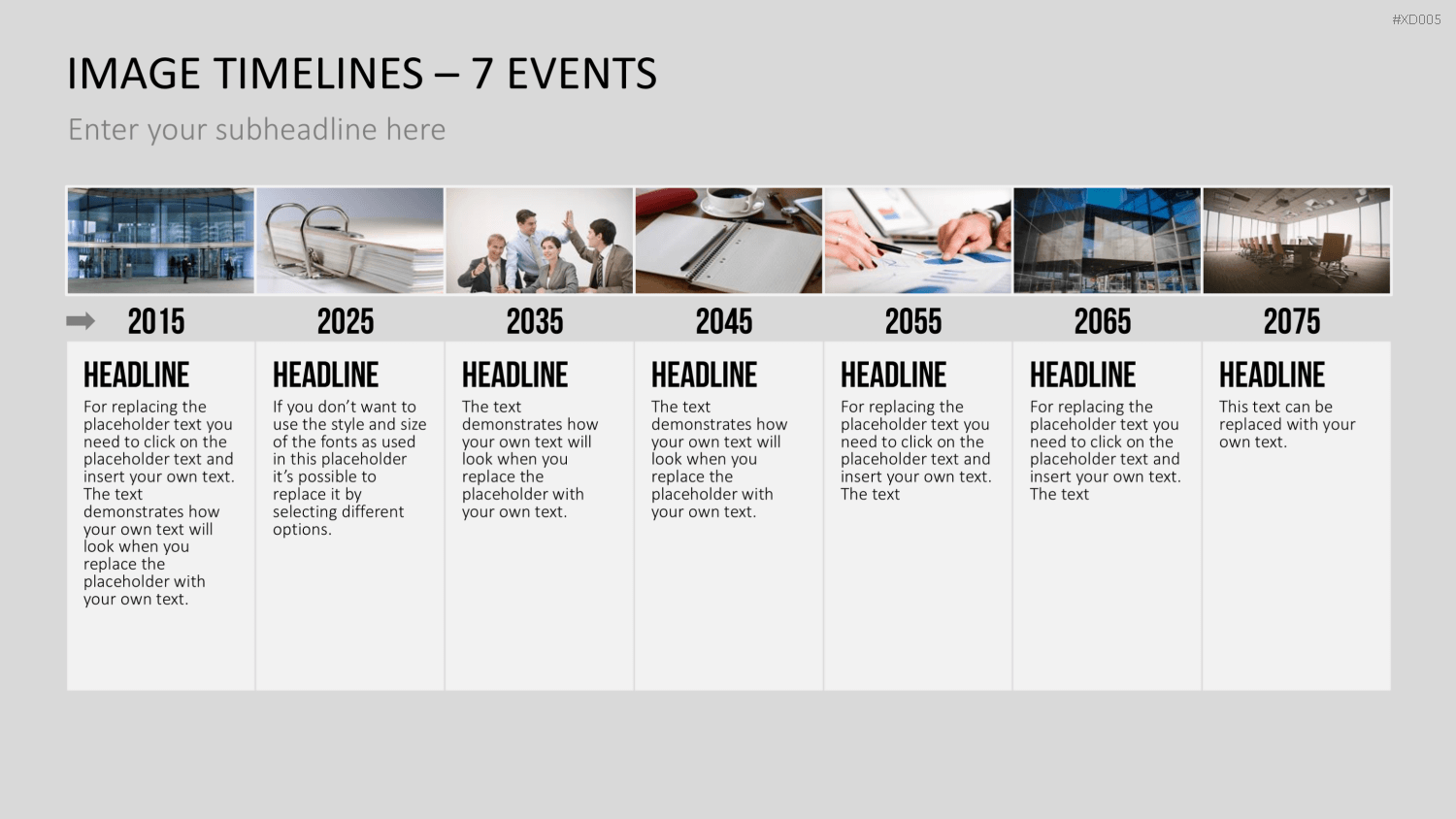 Zeitstrahl-Vorlagen-Paket (Timeline-Bundle) PowerPoint-Vorlage