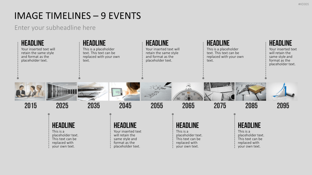 Zeitstrahl-Vorlagen-Paket (Timeline-Bundle) PowerPoint-Vorlage