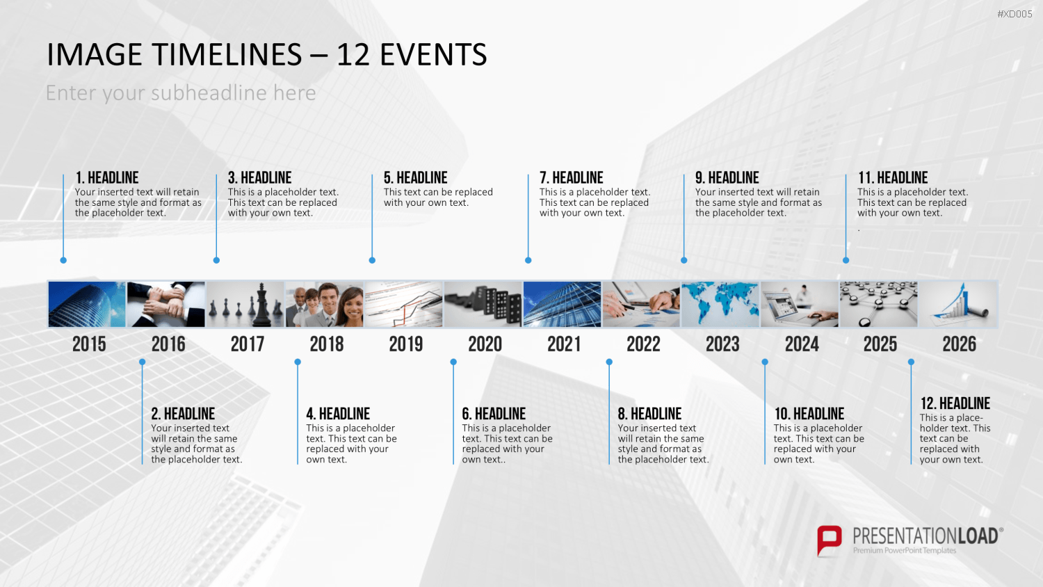 Zeitstrahl-Vorlagen-Paket (Timeline-Bundle) PowerPoint-Vorlage