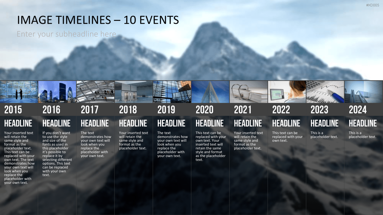 Zeitstrahl-Vorlagen-Paket (Timeline-Bundle) PowerPoint-Vorlage