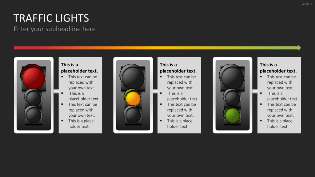 Ampel-Diagramme PowerPoint-Vorlage