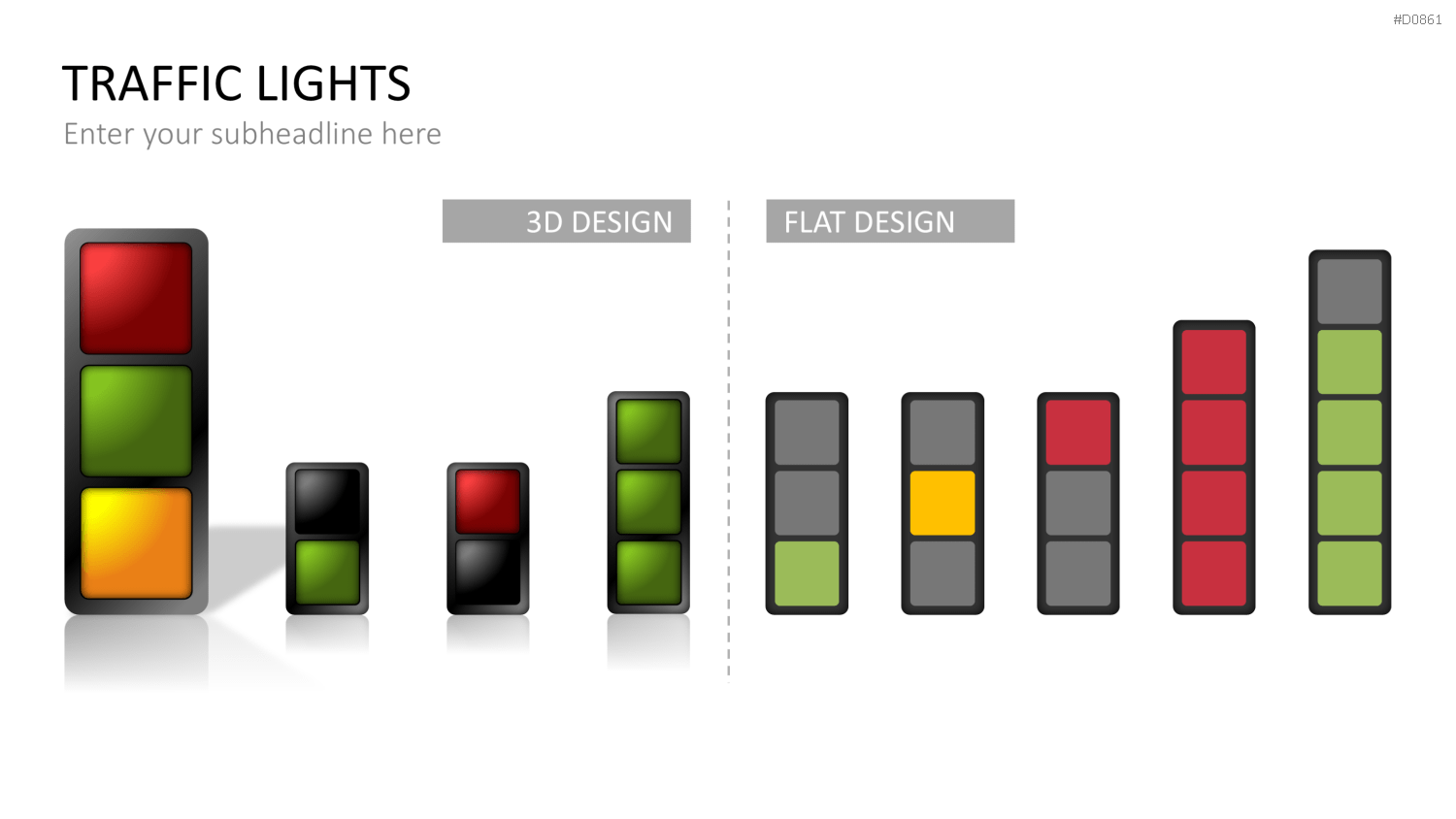 Ampel-Diagramme PowerPoint-Vorlage