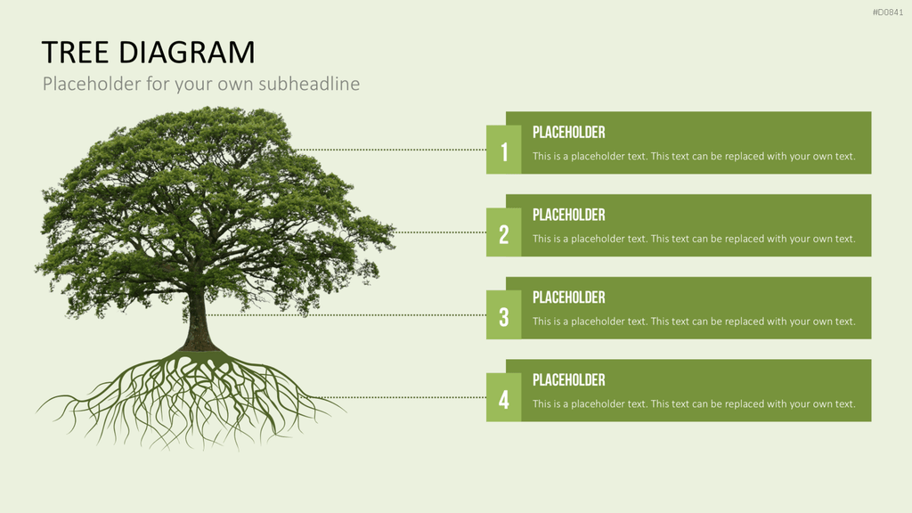 Baum-Diagramme PowerPoint-Vorlage