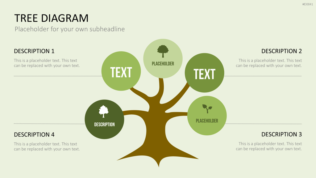 Baum-Diagramme PowerPoint-Vorlage