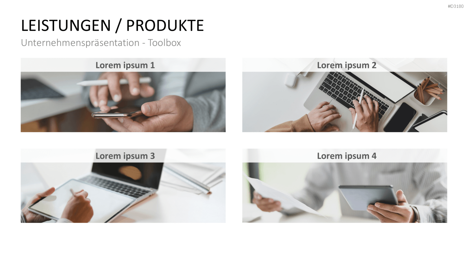 Unternehmenspräsentation-Toolbox PowerPoint-Vorlage